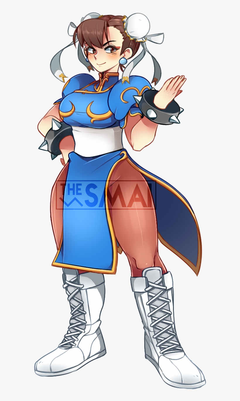 So Here's The Chun-li Artwork From Who Dat For Your - Cartoon, transparent png #1879699