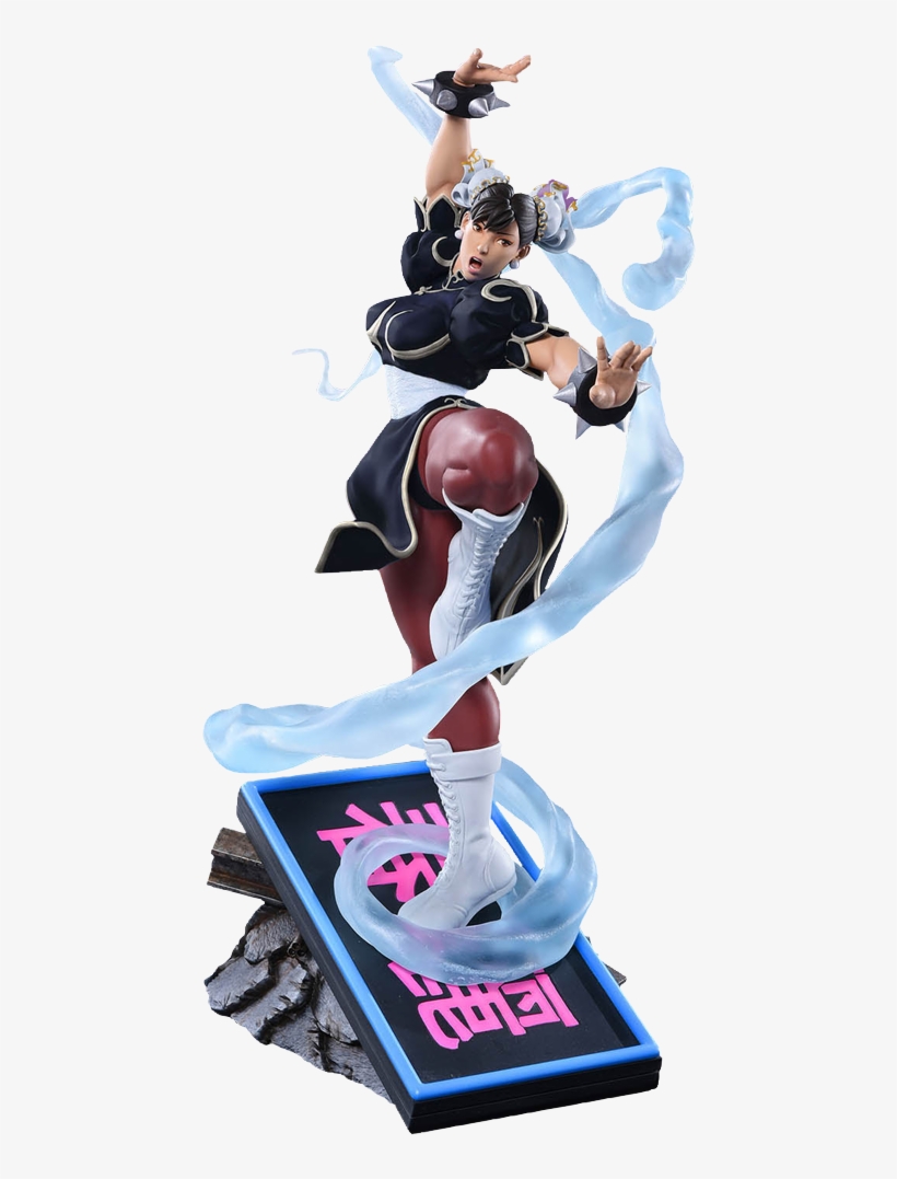 Chun Li V Trigger Player 2 Black Statue - Street Fighter V - Chun Li V-trigger 17" 1:6 Scale, transparent png #1879704