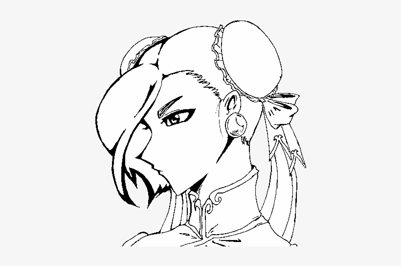 Chun-li Coloring Page - Dibujos De Chun Lee, transparent png #1879807