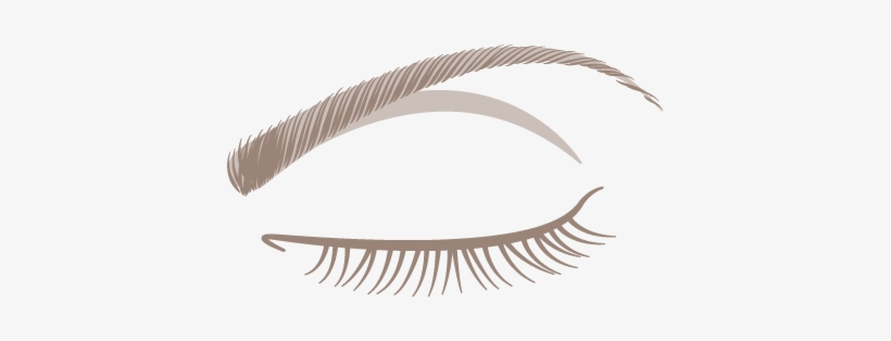 Perfect Eyebrows And Lashes With Closed Eyes Png Images - Closed Eye With Lashes Png, transparent png #1880211