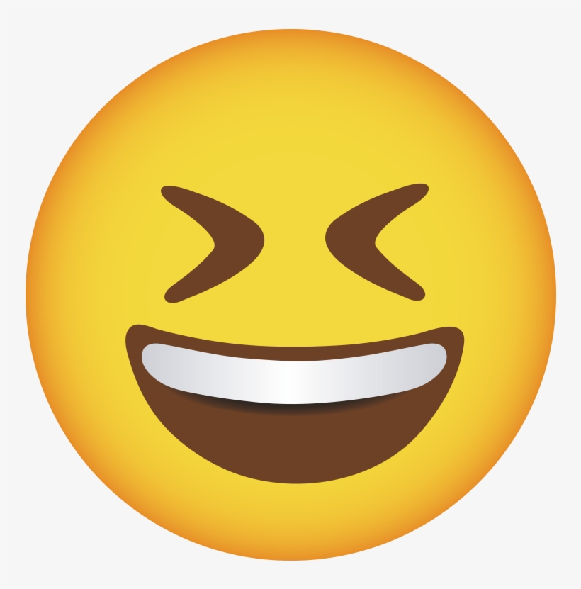 Smiling Face With Open Mouth And Tightly Closed Eyes - Big Smiley, transparent png #1880459