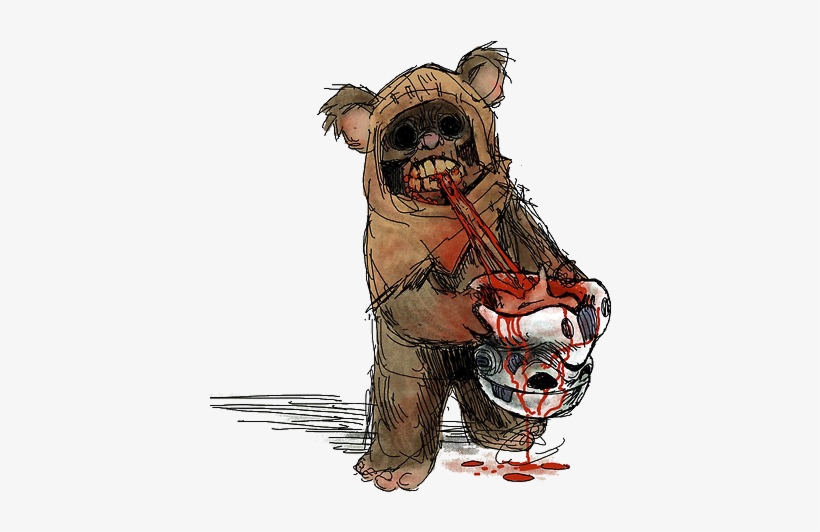 Ewok And Star Wars Image - Zombie Ewok, transparent png #1880955