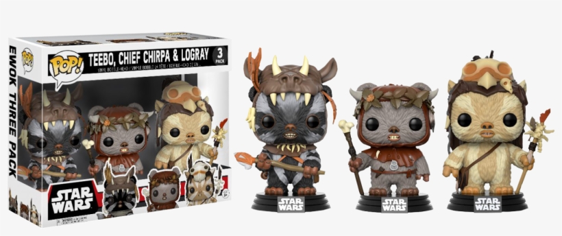 Star - Funko Ewok 3 Pack, transparent png #1880986