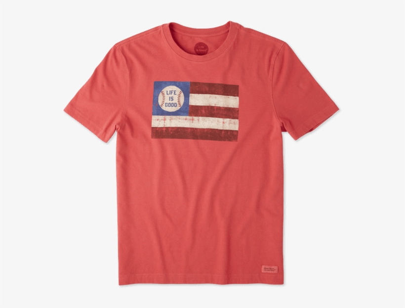Men's Baseball Flag Crusher Tee - Shirt, transparent png #1881209