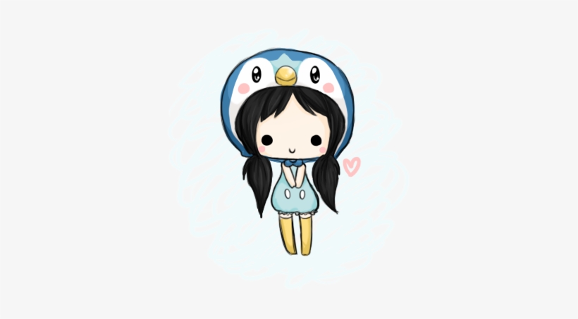 Piplup By Linkitty - Chibi Piplup Girl, transparent png #1881240