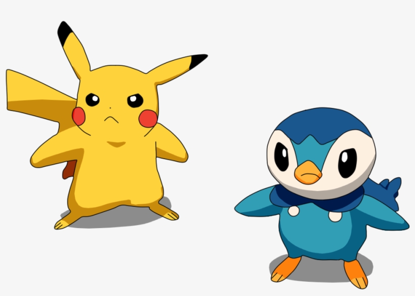 Piplup Drawing Emo - Piplup And Pikachu Png, transparent png #1881294
