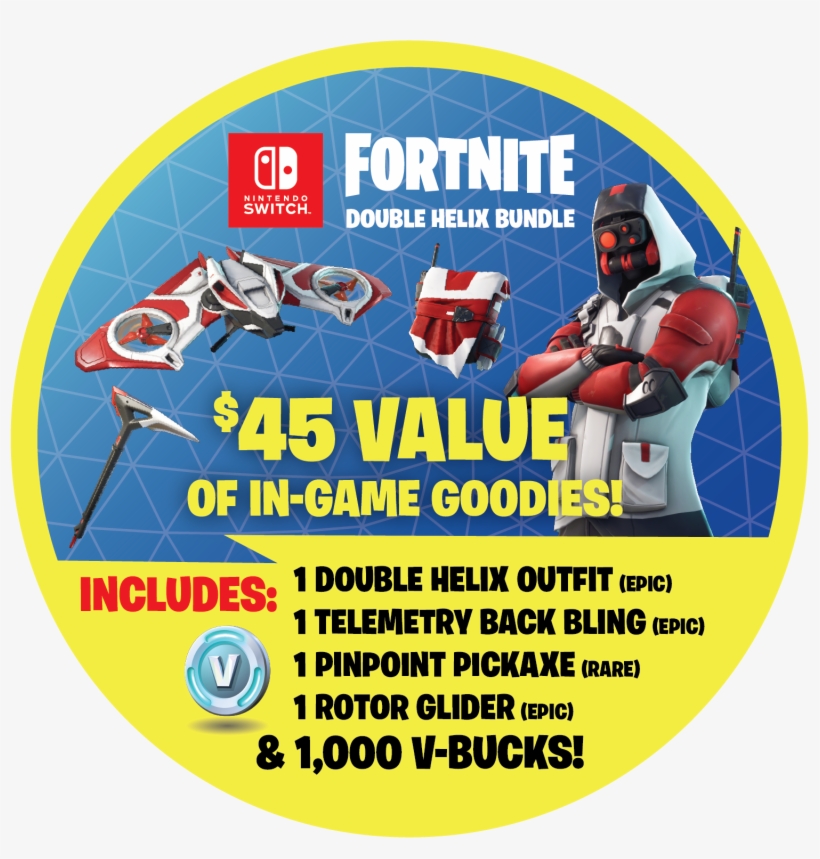 Nintendo Switch Fortnite Double Helix Bundle, Gray, - Fortnite, transparent png #1882091