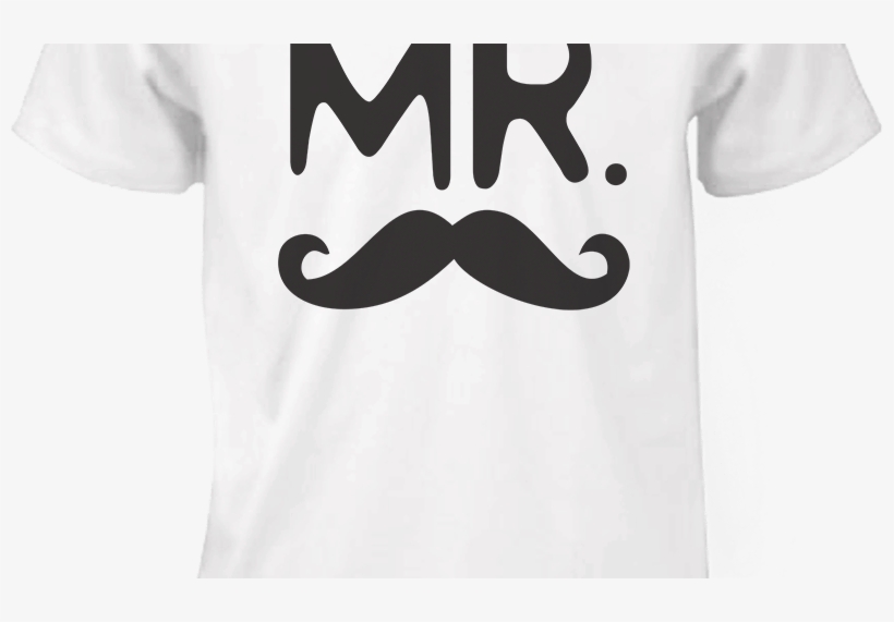 Gift For Married Couples Unique Gift Ideas For Anniversary - T Shirt Moustache Couple, transparent png #1882695