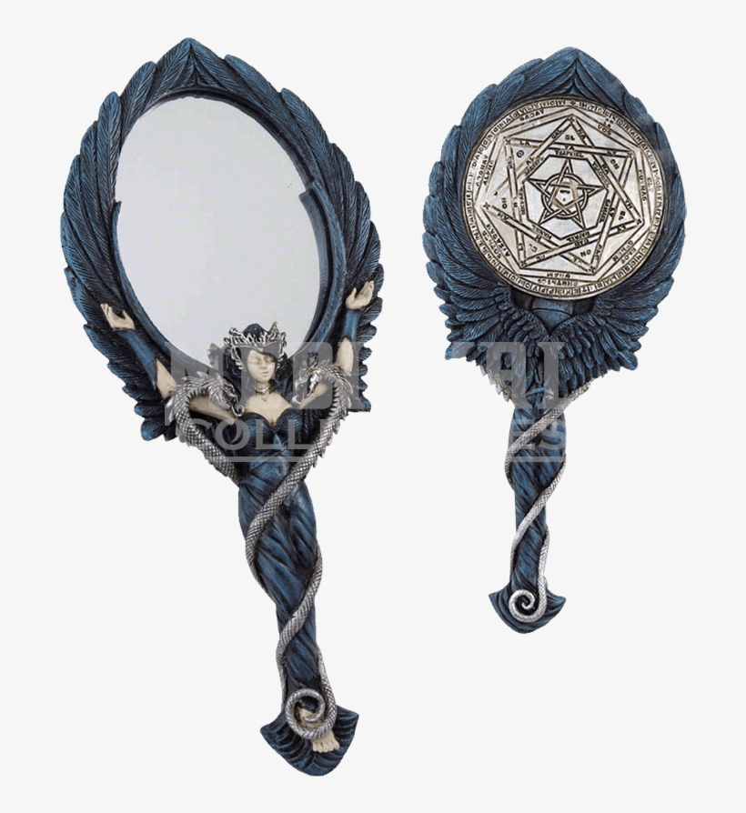 Black Angel Hand Mirror - Alchemy Of England V10 Black Angel Gothic Hand Mirror, transparent png #1883320