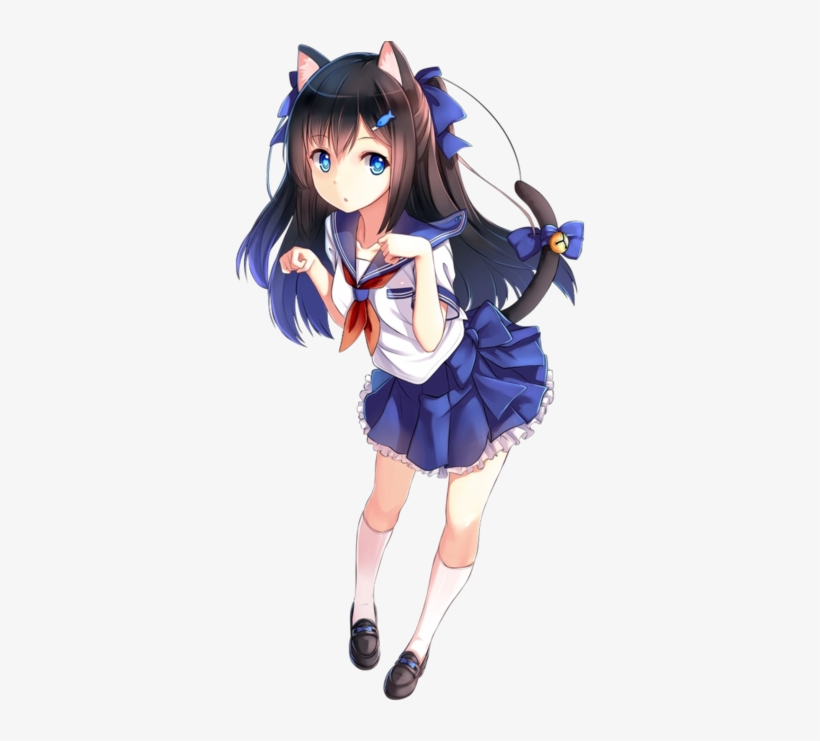 Neko Girl Png - Anime Girl Transparent Background, transparent png #1883325