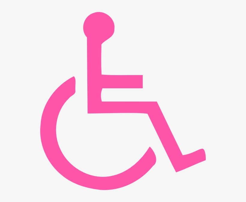 Pink Wheelchair Clipart, transparent png #1883592