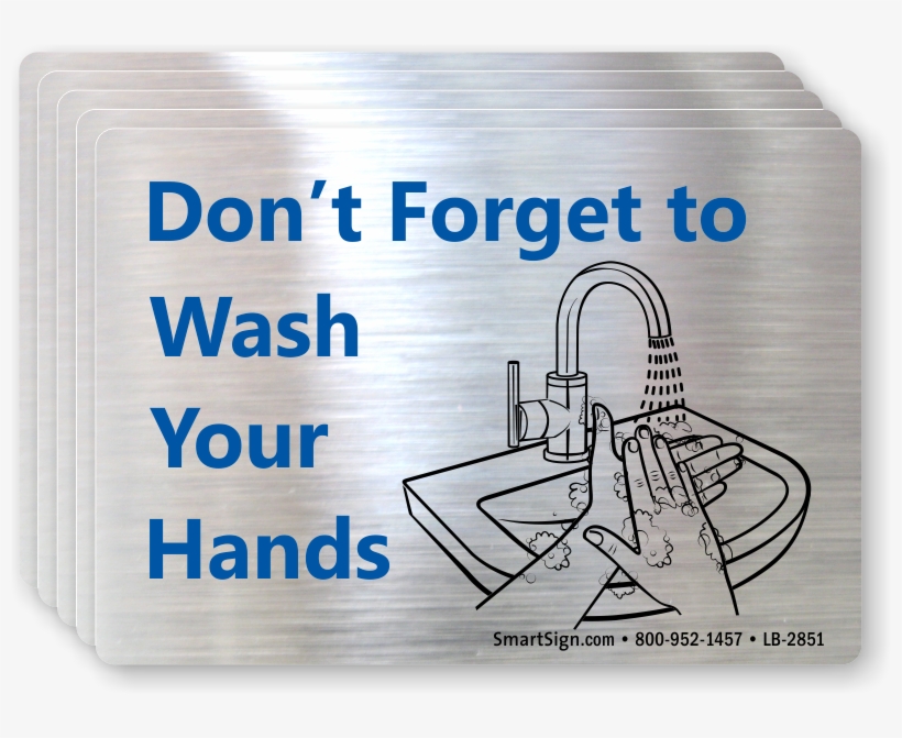 Don't Forget To Wash Your Hands Mirror Decal - Remember To Wash Your Hands, transparent png #1883675
