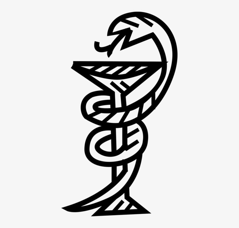 Vector Illustration Of Rod Of Asclepius Symbol For - Rod Of Asclepius, transparent png #1883950