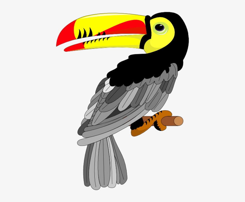 Toucan Clipart Outline - Toucan Flying Clipart With Transparent Background, transparent png #1884397