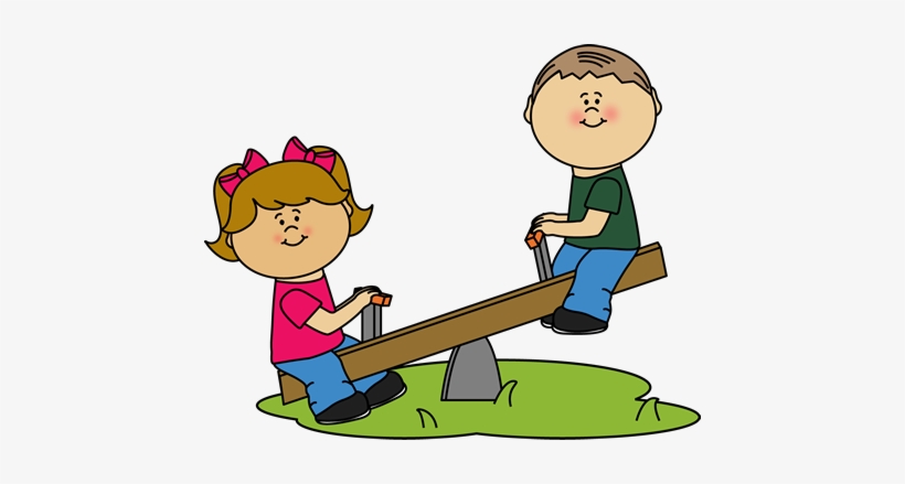 Children On A See Saw Clip Art Clip Art Outside - See Saw Clipart, transparent png #1884485