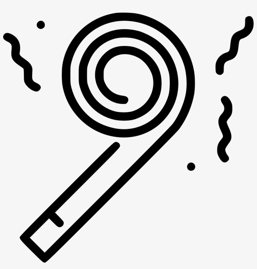 Party Whistle Png - Birthday Hat Icon Transparent, transparent png #1884857