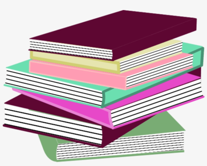 Picture Royalty Free Stock Best Photos Of Books Clip - Stack Of Books Pink, transparent png #1885070