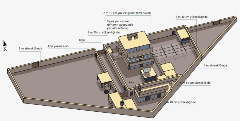 Osama Bin Laden Hideout-tr - Map Of Bin Laden Compound, transparent png #1885131