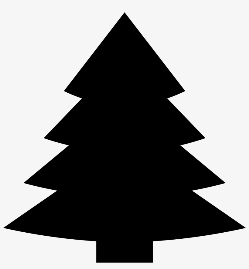 Open - Pine Tree Outline Simple, transparent png #1886000
