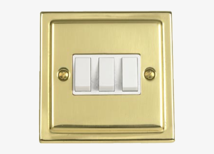 Victorian White Treble Light Switch - Latching Relay, transparent png #1886145