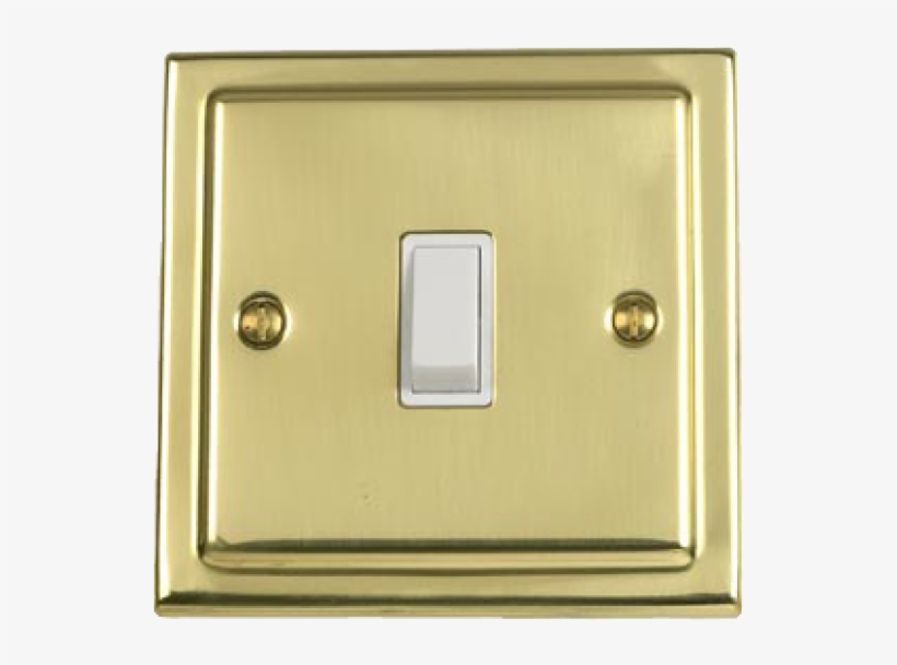 Victorian White Single Light Switch - Gold Light Switch Png, transparent png #1886308