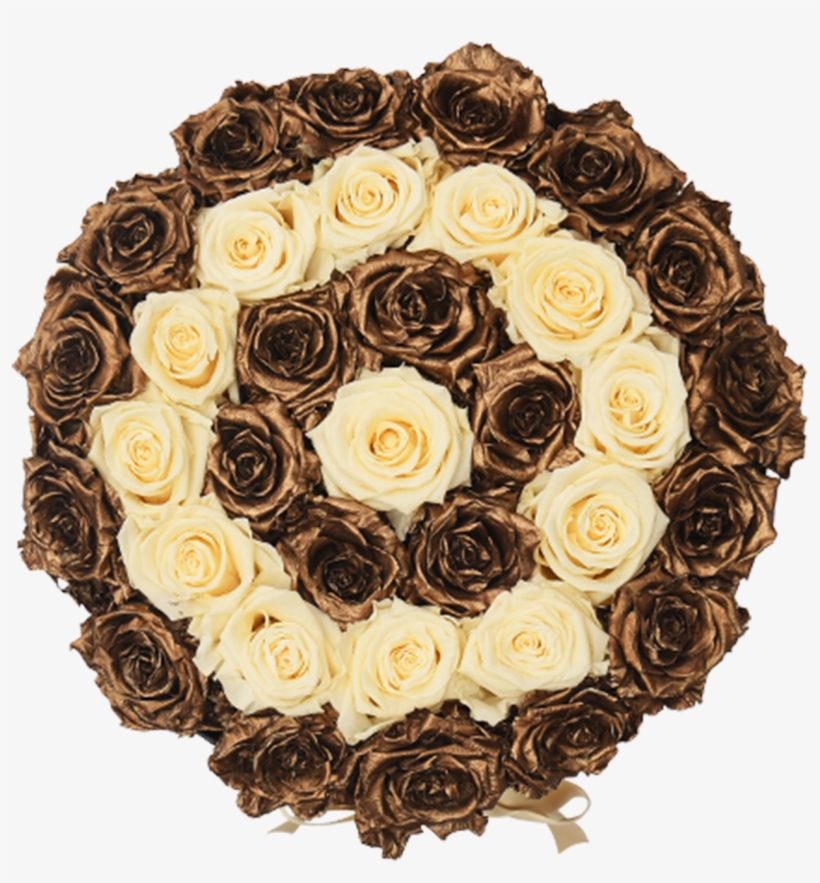 Orb Grand Gold And Champagne Rows Roses - Illustration, transparent png #1886803