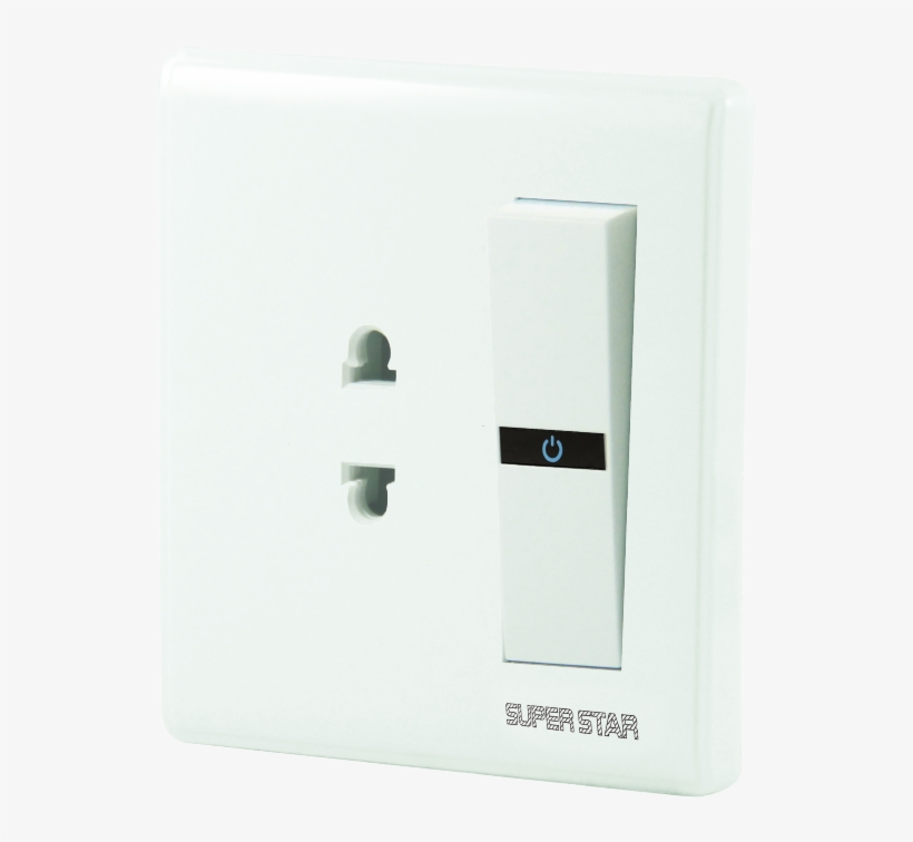 Premium 2 Pin Socket With Switch - Super Star Gang Switch, transparent png #1887024
