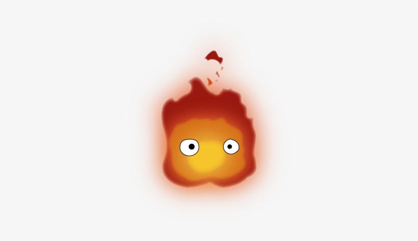 I Made A Cute And Quick Transparent Calcifer As Reference - Calcifer Howl's Moving Castle No Background, transparent png #1887025