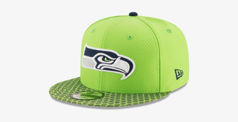 Seattle Seahawks New Era Lime Green 2017 Sideline Official - Seattle Seahawks Official 2017 On-field New Era 9fifty, transparent png #1888195