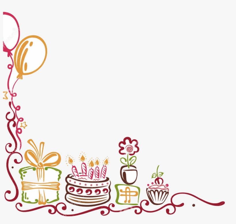 Birthday Border Png - Design Border For Birthday, transparent png #1888395