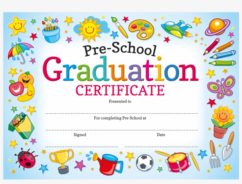 Ft165 Pre School Graduation Certificate - Pre School Graduation Certificate, transparent png #1888550