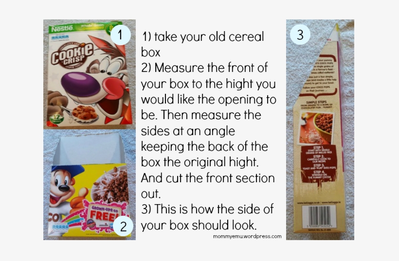 Cereal Box To Letter Rack Instructions - Nestle Cookie Crisp Choc Chip Cereal, transparent png #1888758