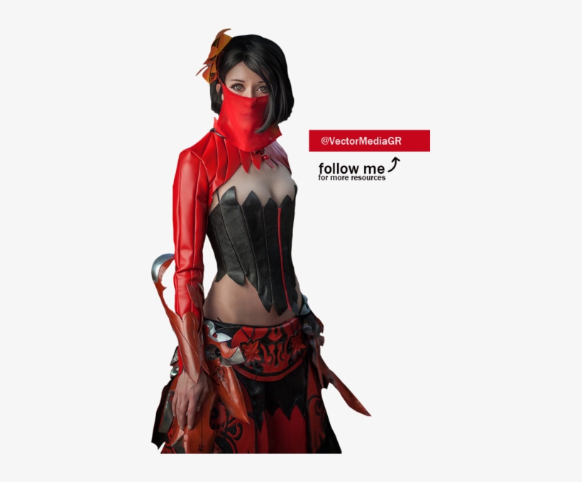 Blade And Soul Cosplay Psd - Halloween Costume, transparent png #1888856