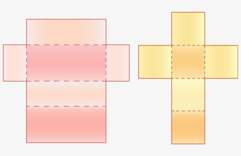 Cereal Clipart Rectangular Box - Rectangular Prism Net Of Cube, transparent png #1889044