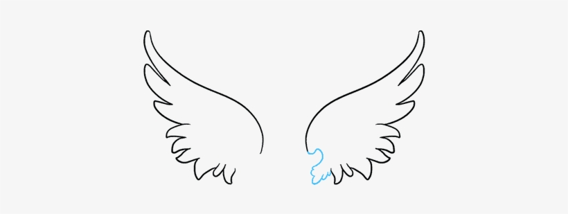 Png Transparent Simple Wings Design Png - Draw A Angel Wing, transparent png #1889529