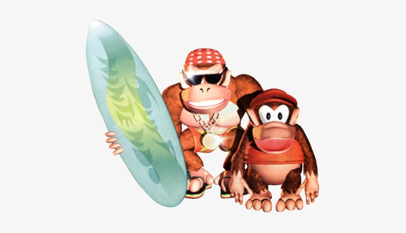 Funky Kong - Funky Kong And Diddy Kong, transparent png #1889884
