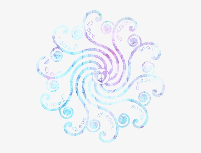 Elec Blue Mist Love Peace - Illustration, transparent png #1890271