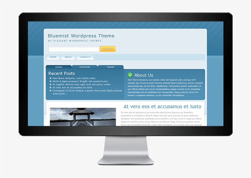 Bluemist Wordpress Theme - Wordpress, transparent png #1890430
