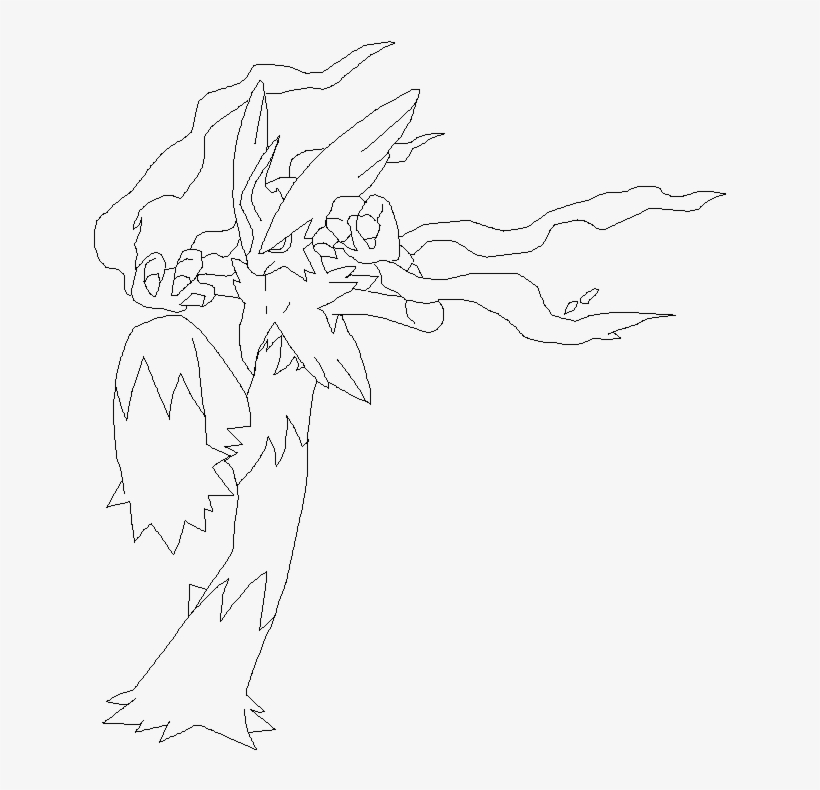 Mega Blaziken Drawing At Getdrawings - Line Art, transparent png #1890435