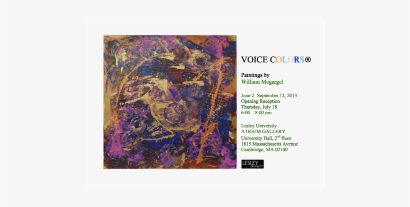 Invitation For Billy Megargel's Art Show At Lesley - Visual Arts, transparent png #1891580