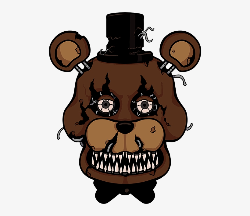 Clip Art Transparent Five Freddy S By Kaizerin On Deviantart - Nightmare Freddy Head Fnaf, transparent png #1891929
