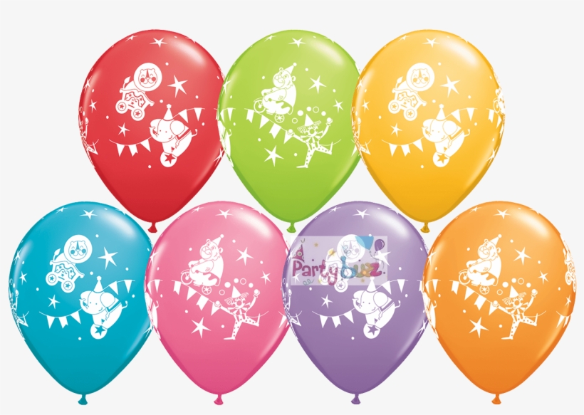 Circus Parade Latex Party Balloons - 11" Festive Assorted 50 Count Circus Parade - Mylar, transparent png #1892231