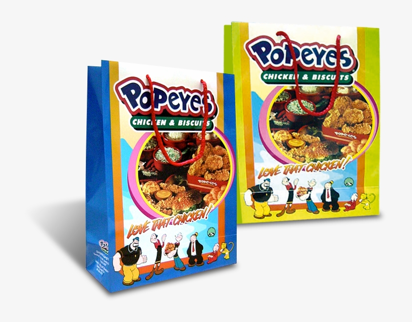 Popeye Paper Bag - Popeyes Chicken And Biscuits, transparent png #1892463