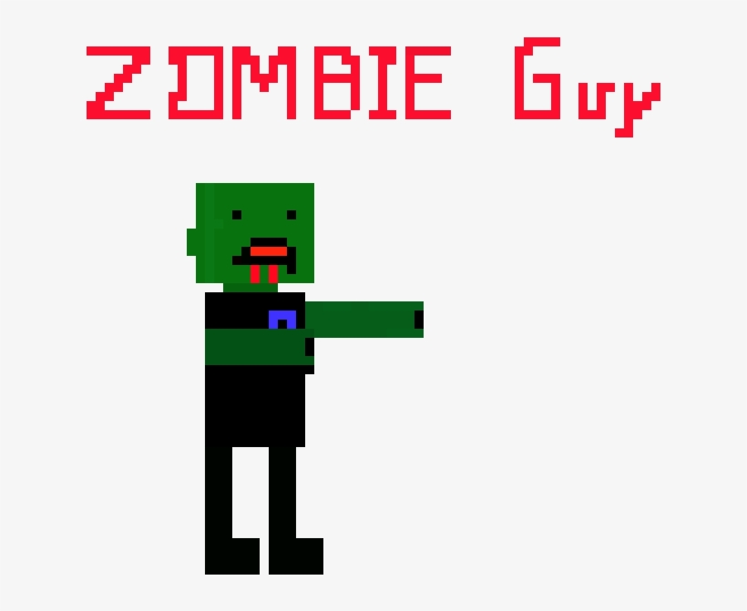 Zombie Guy - Unturned - Pixel Art, transparent png #1892631