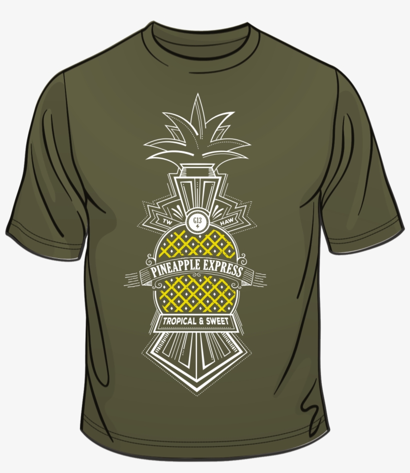 Pineapple Express Mockup - T Shirt, transparent png #1892837