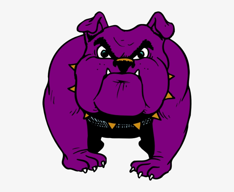 Banner Transparent Purple Dog With Gold Collar Clip - British Bulldog Throw Blanket, transparent png #1892840