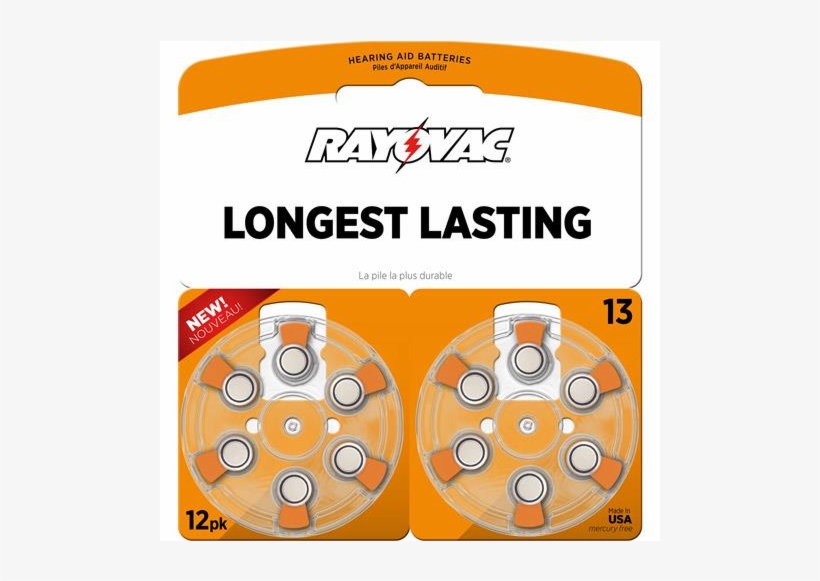 Ended - Rayovac Hearing Aid Batteries, 1.45 V - 12 Pack, transparent png #1892965