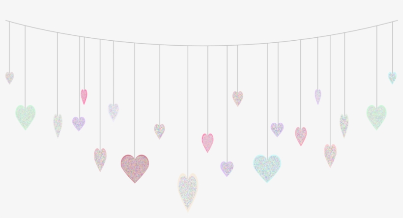 This Is A Sticker Of Hanging Sequenced Hearts - Transparent Hanging Hearts Png, transparent png #1893154