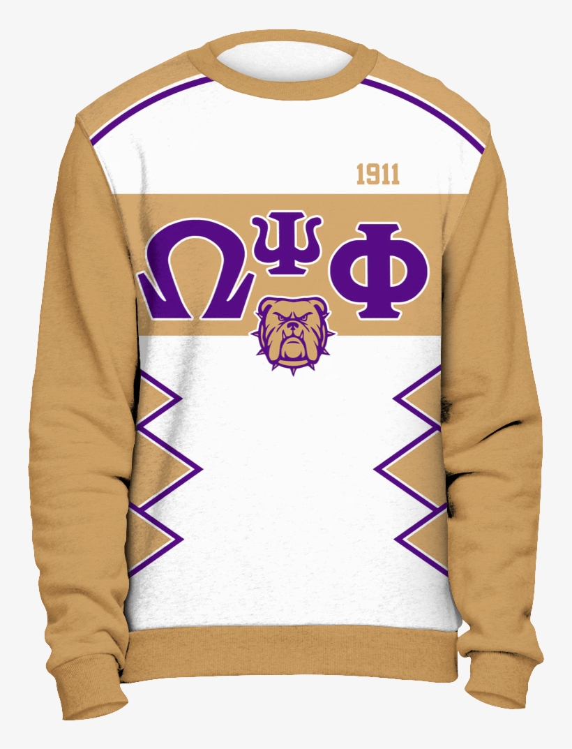 Omega Psi Phi Initials And Year Gold Sweatshirt - Sweatshirt, transparent png #1893195