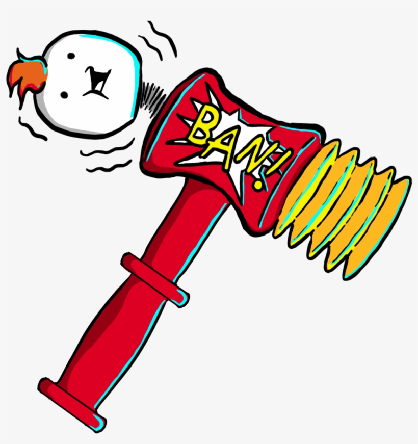 They Won The Ban Hammer Contest Second Place Was Eldritch - Discord Ban Hammer Emoji, transparent png #1893217